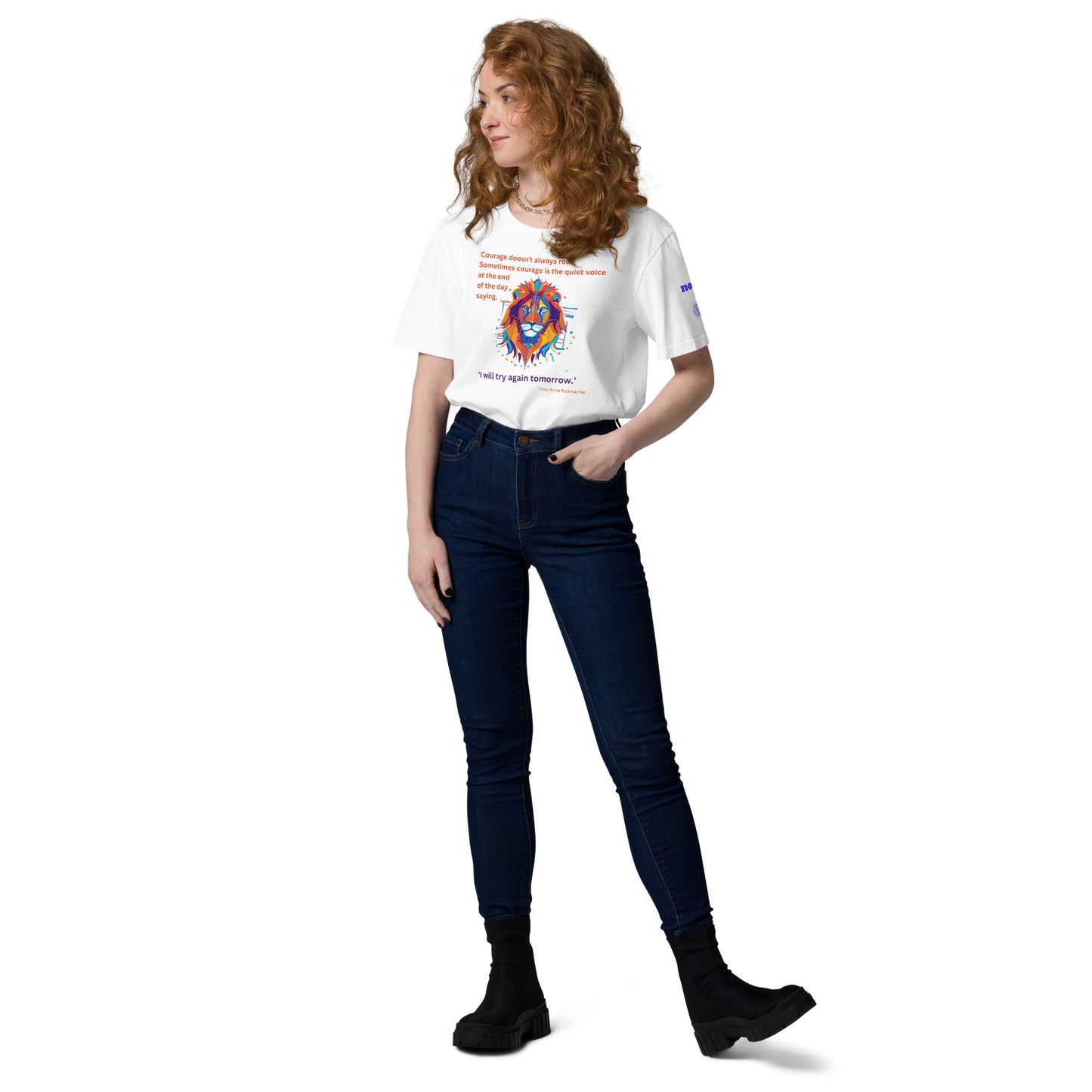 Unisex organic cotton t-shirt - "I will try again tomorrow"