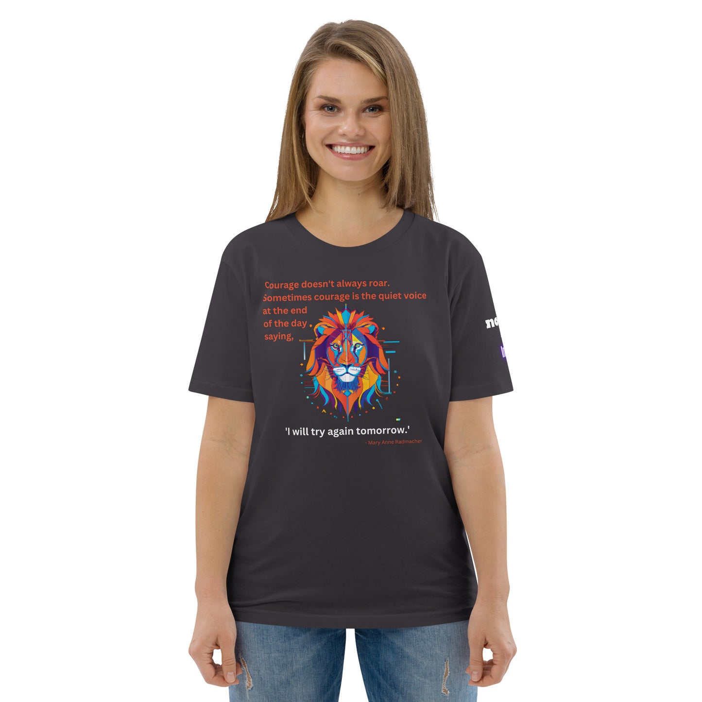 Unisex organic cotton t-shirt - "I will try again tomorrow"