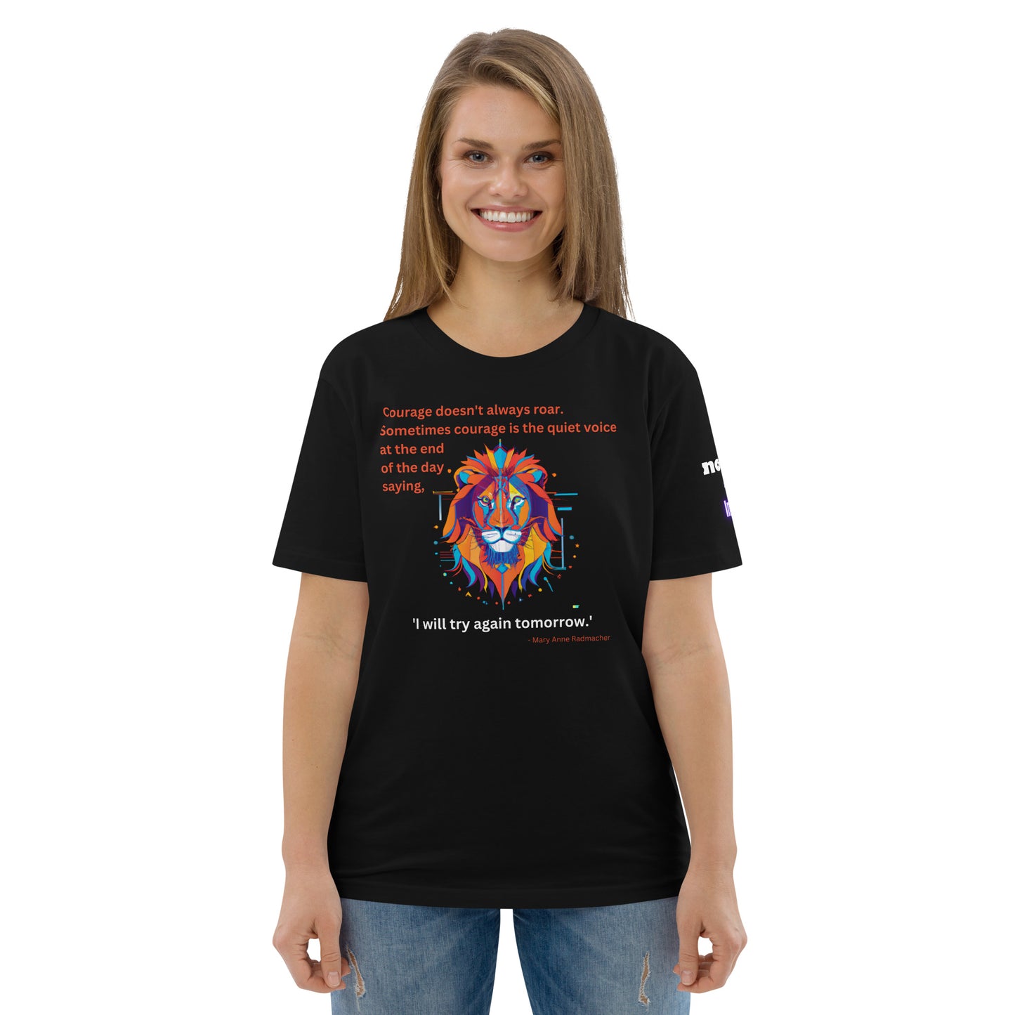 Unisex organic cotton t-shirt - "I will try again tomorrow"