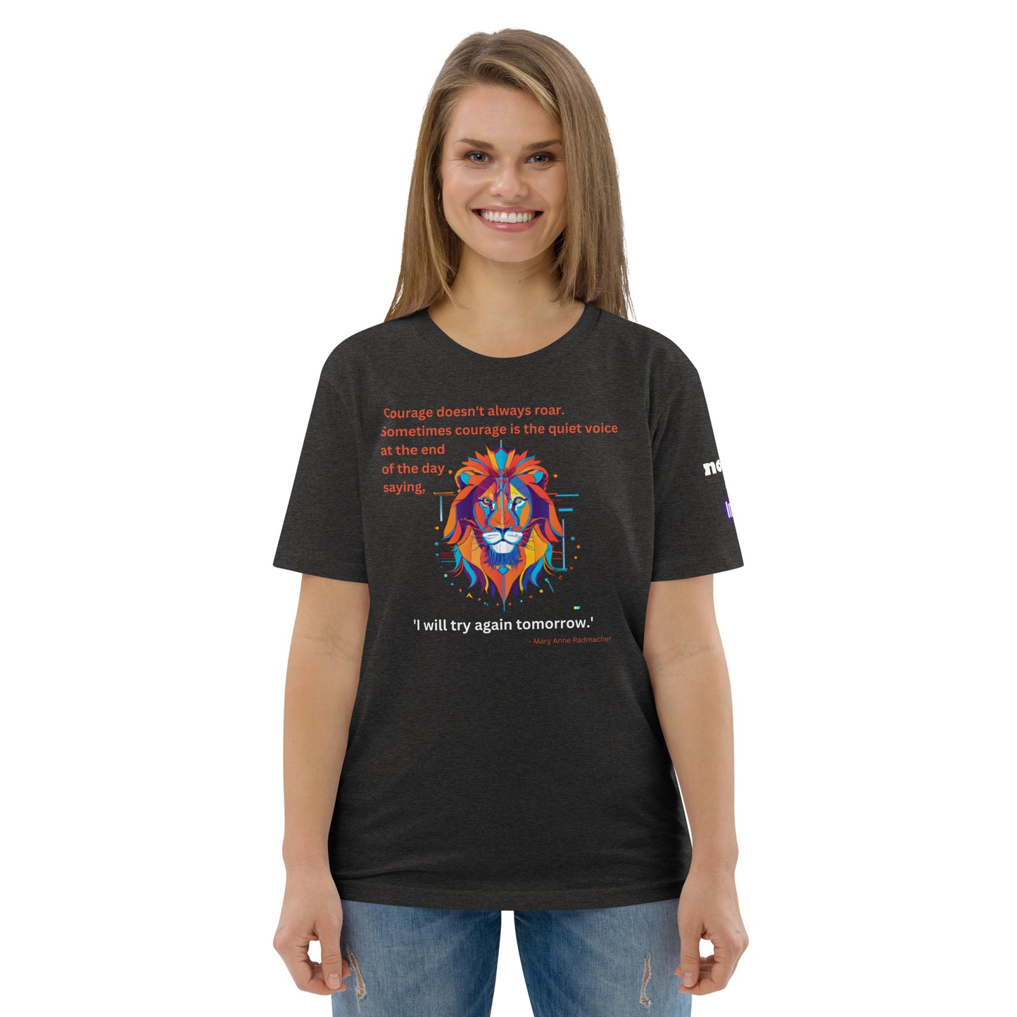 Unisex organic cotton t-shirt - "I will try again tomorrow"