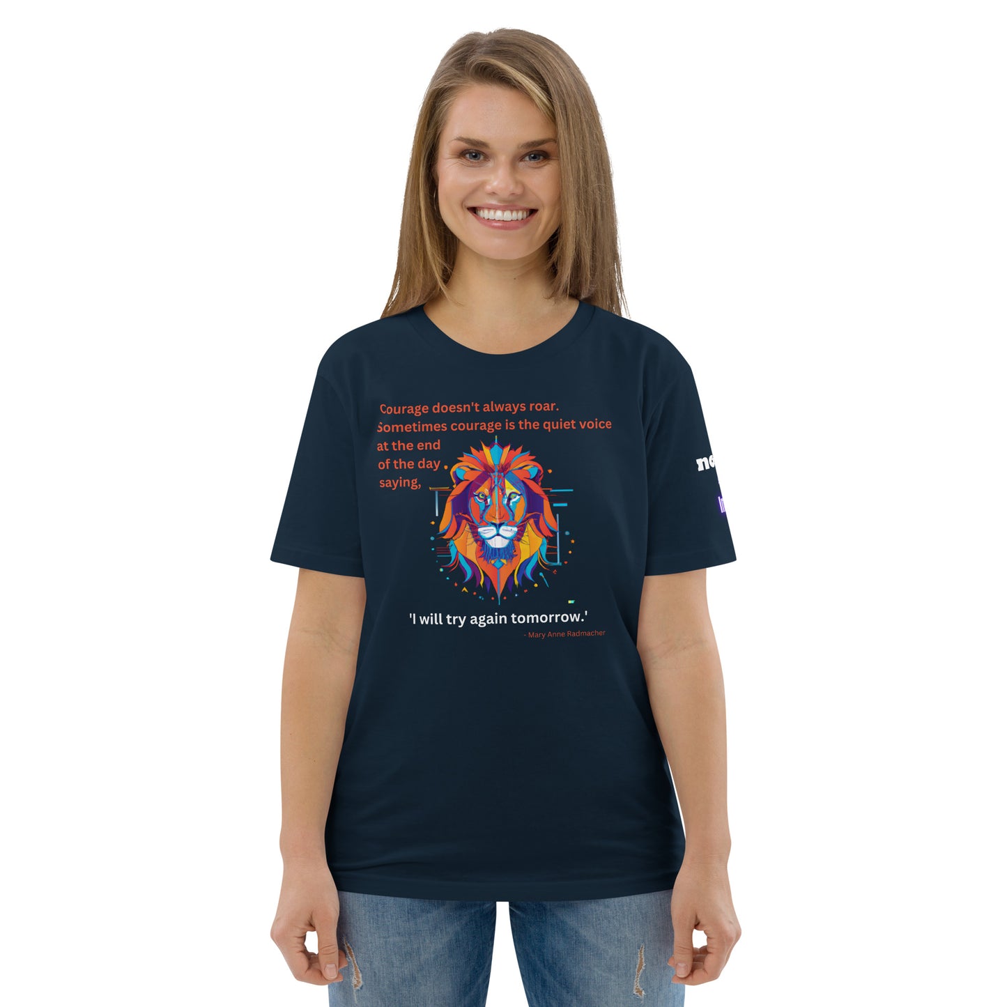 Unisex organic cotton t-shirt - "I will try again tomorrow"