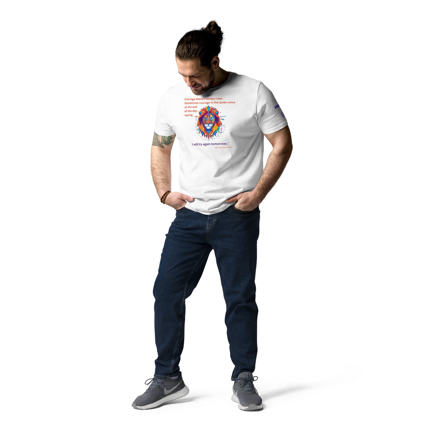 Unisex organic cotton t-shirt - "I will try again tomorrow"