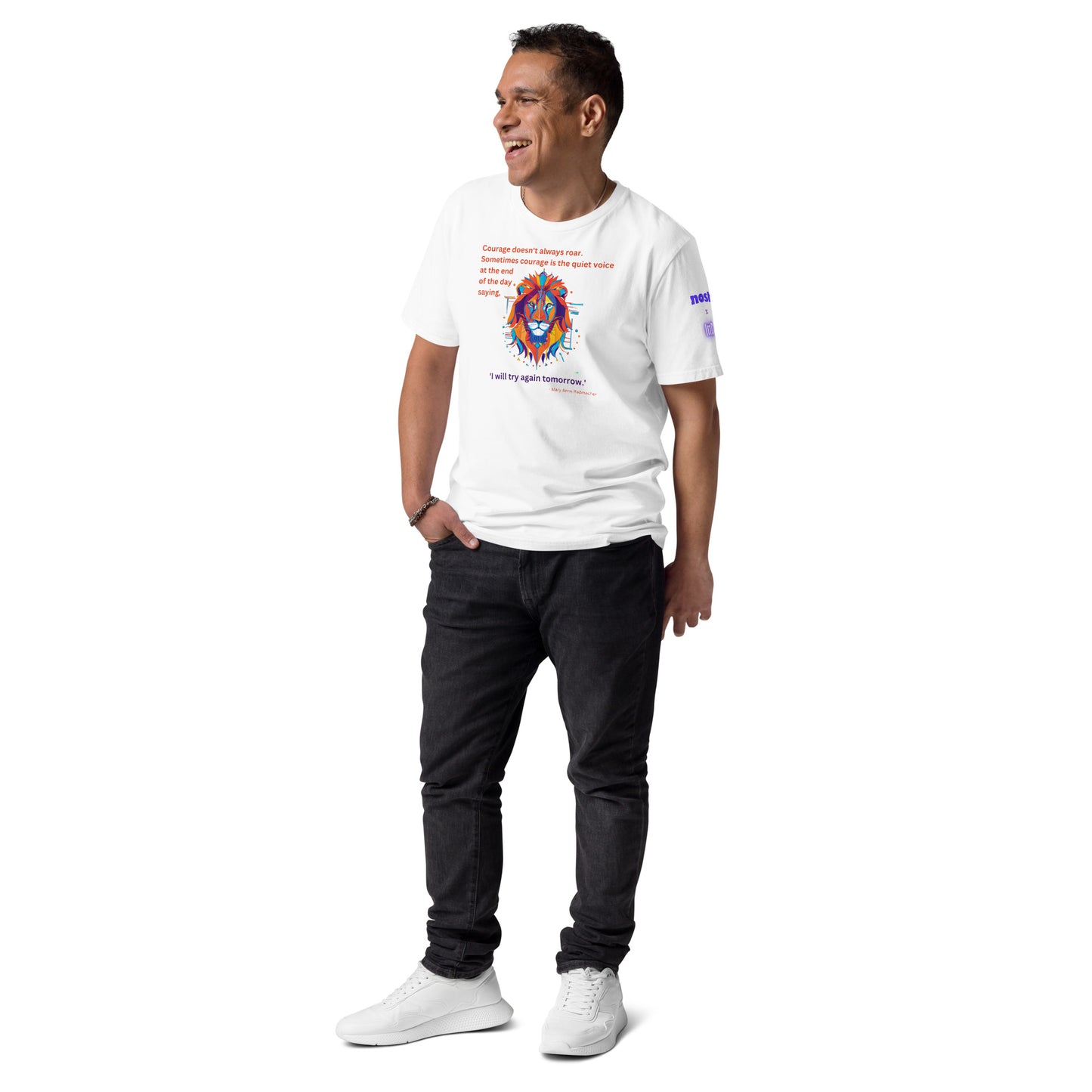 Unisex organic cotton t-shirt - "I will try again tomorrow"
