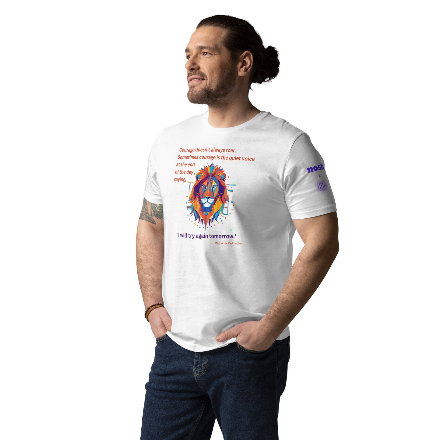 Unisex organic cotton t-shirt - "I will try again tomorrow"