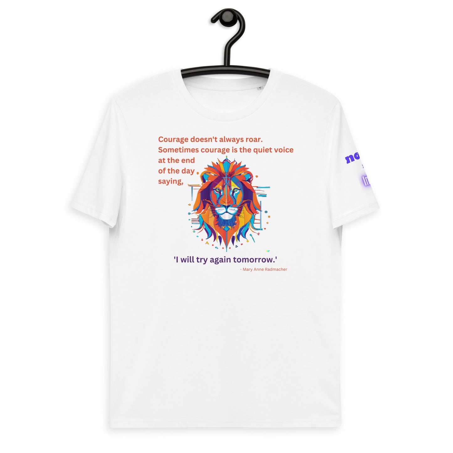 Unisex organic cotton t-shirt - "I will try again tomorrow"