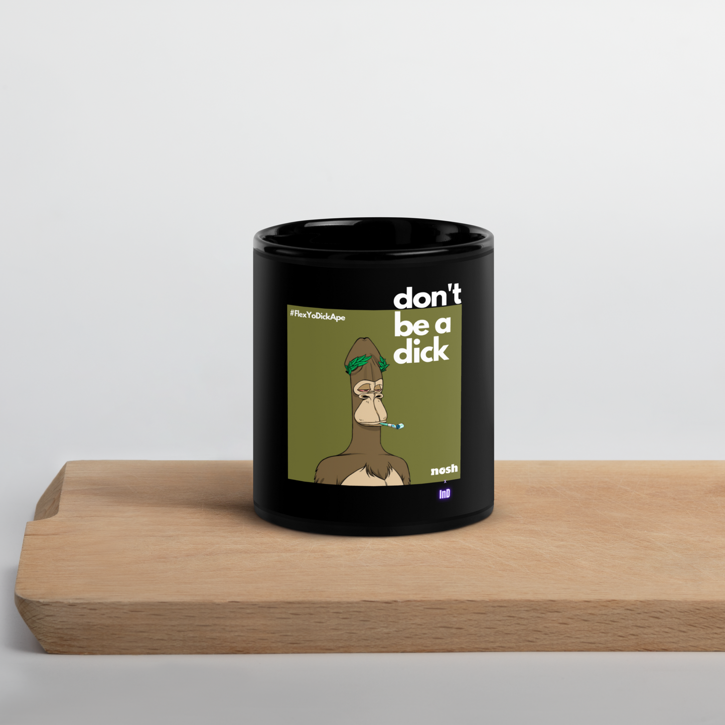 Black Glossy Mug - don't be a dick #129