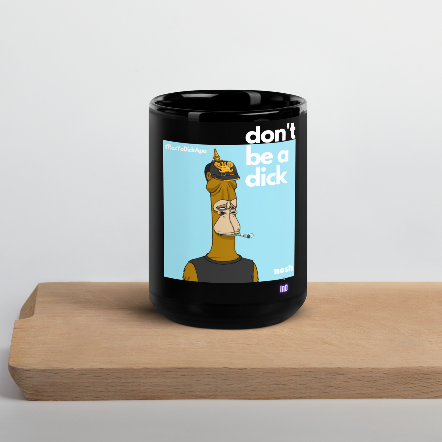 Black Glossy Mug - don't be a dick #646