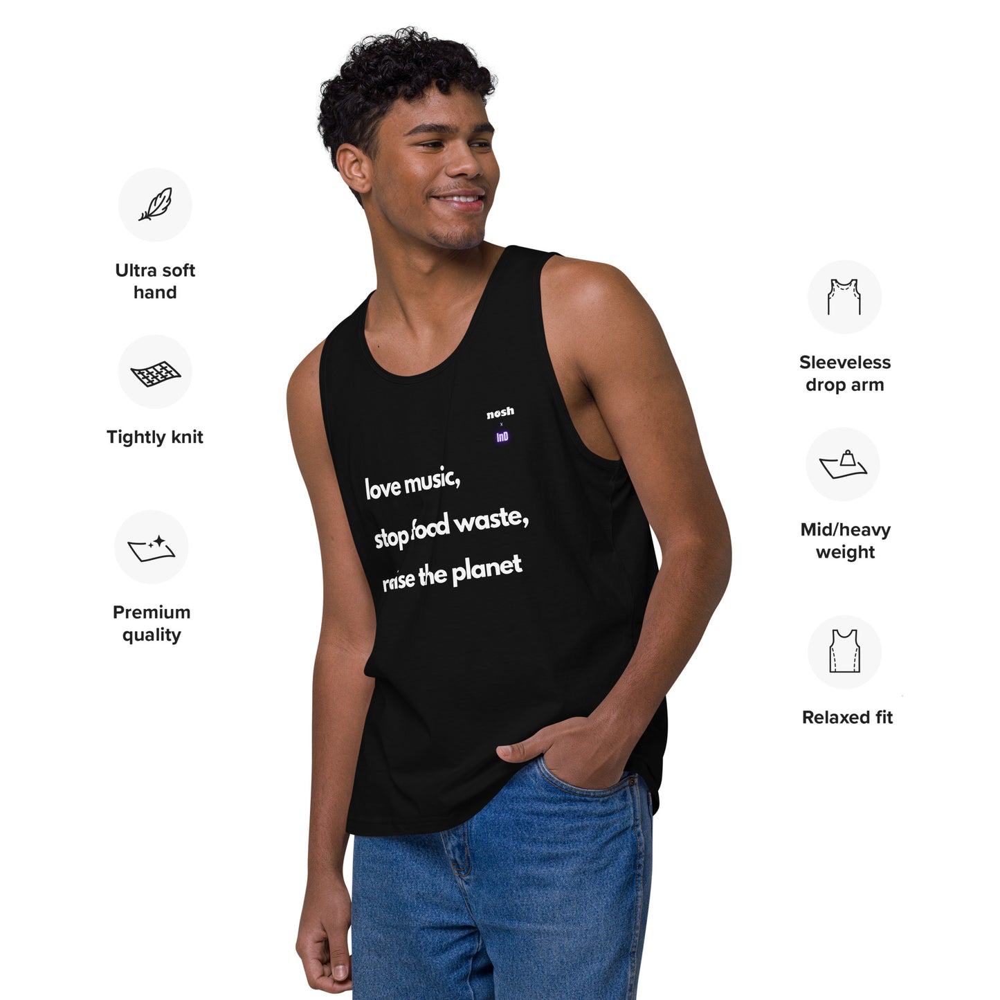 Men’s premium tank top - save food waste