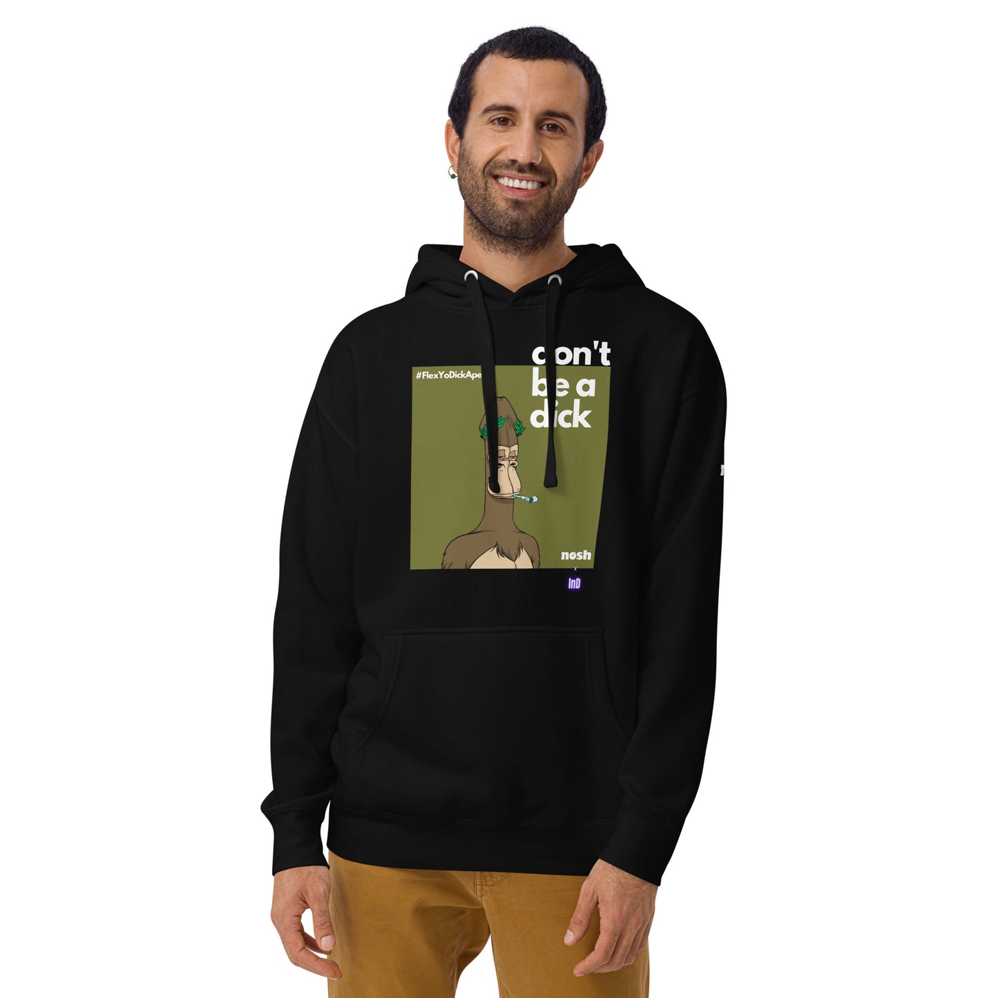 Unisex Premium Cotton Hoodie - don't be a dick #129