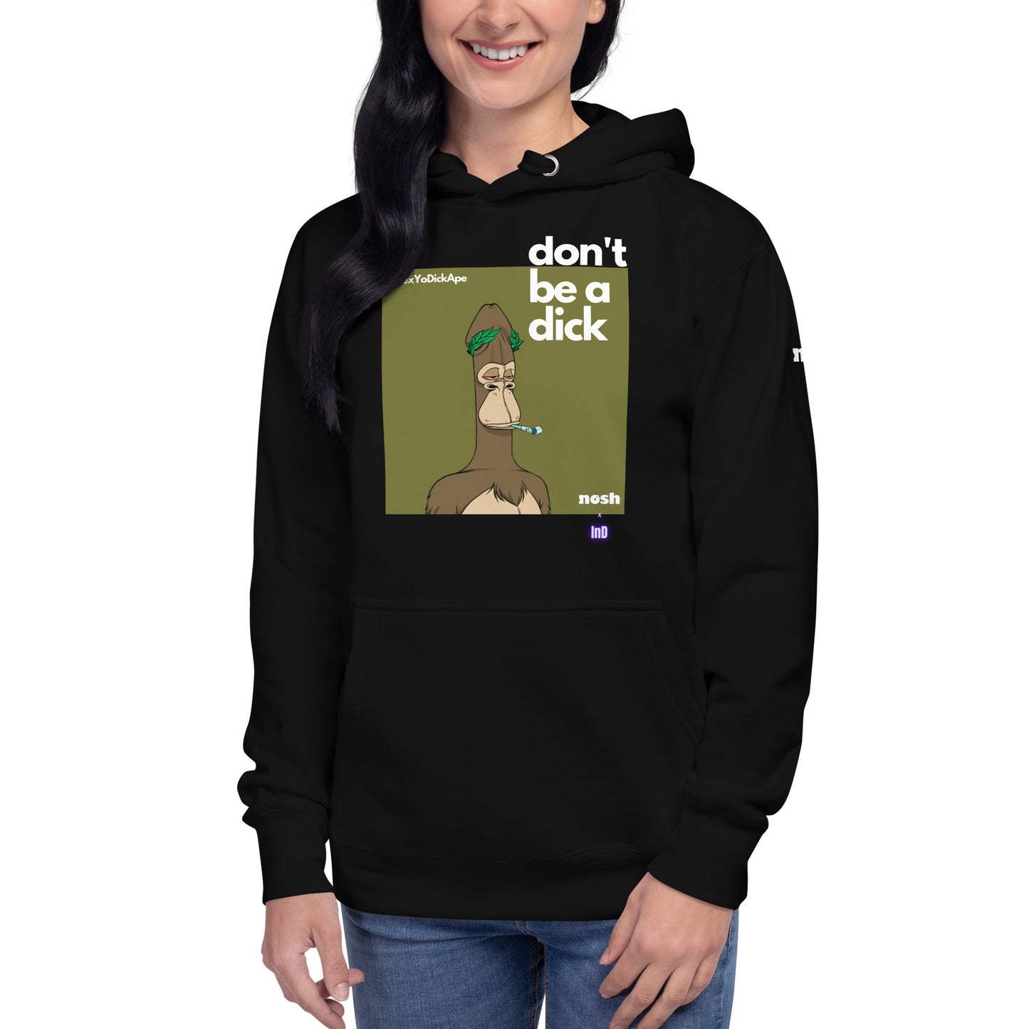 Unisex Premium Cotton Hoodie - don't be a dick #129