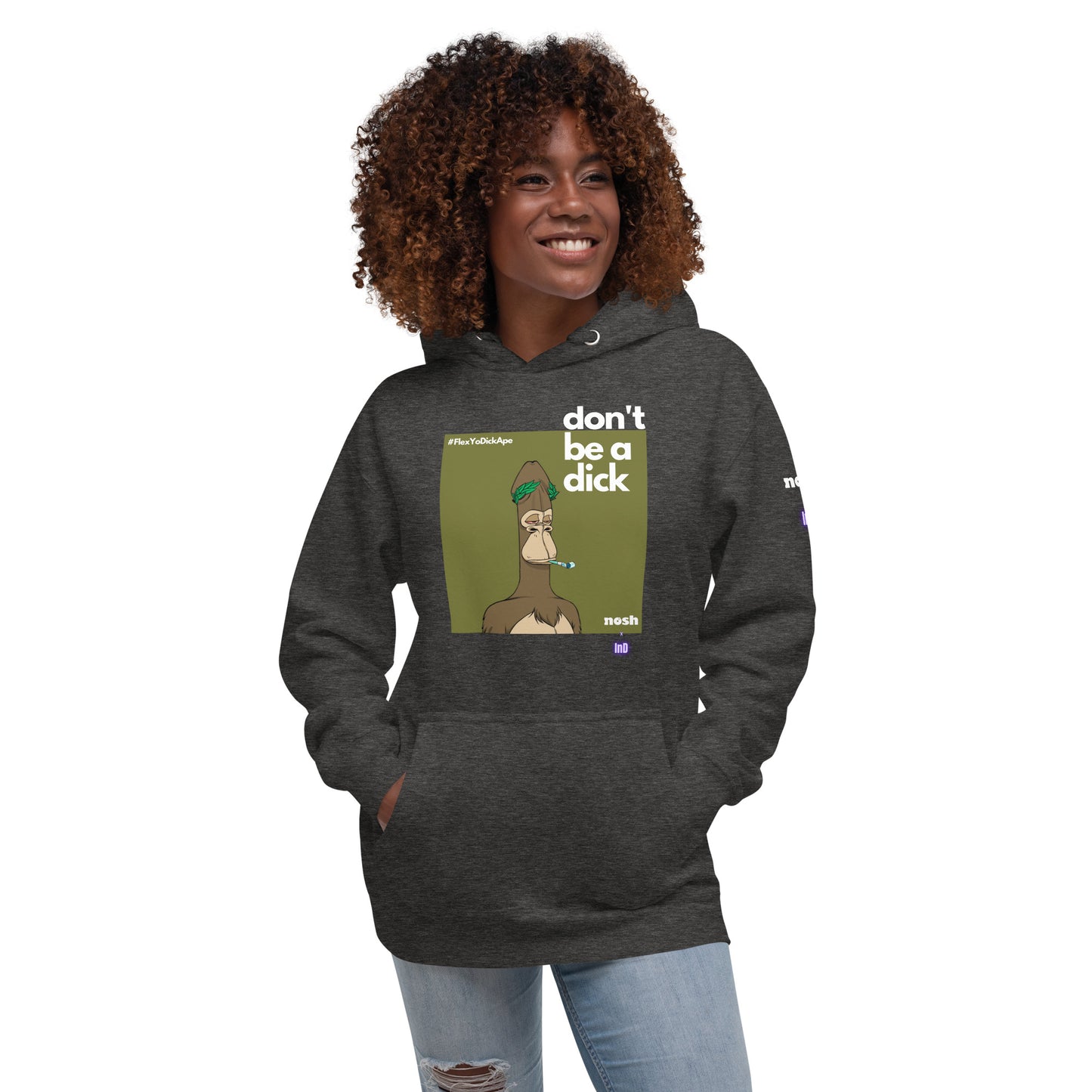 Unisex Premium Cotton Hoodie - don't be a dick #129
