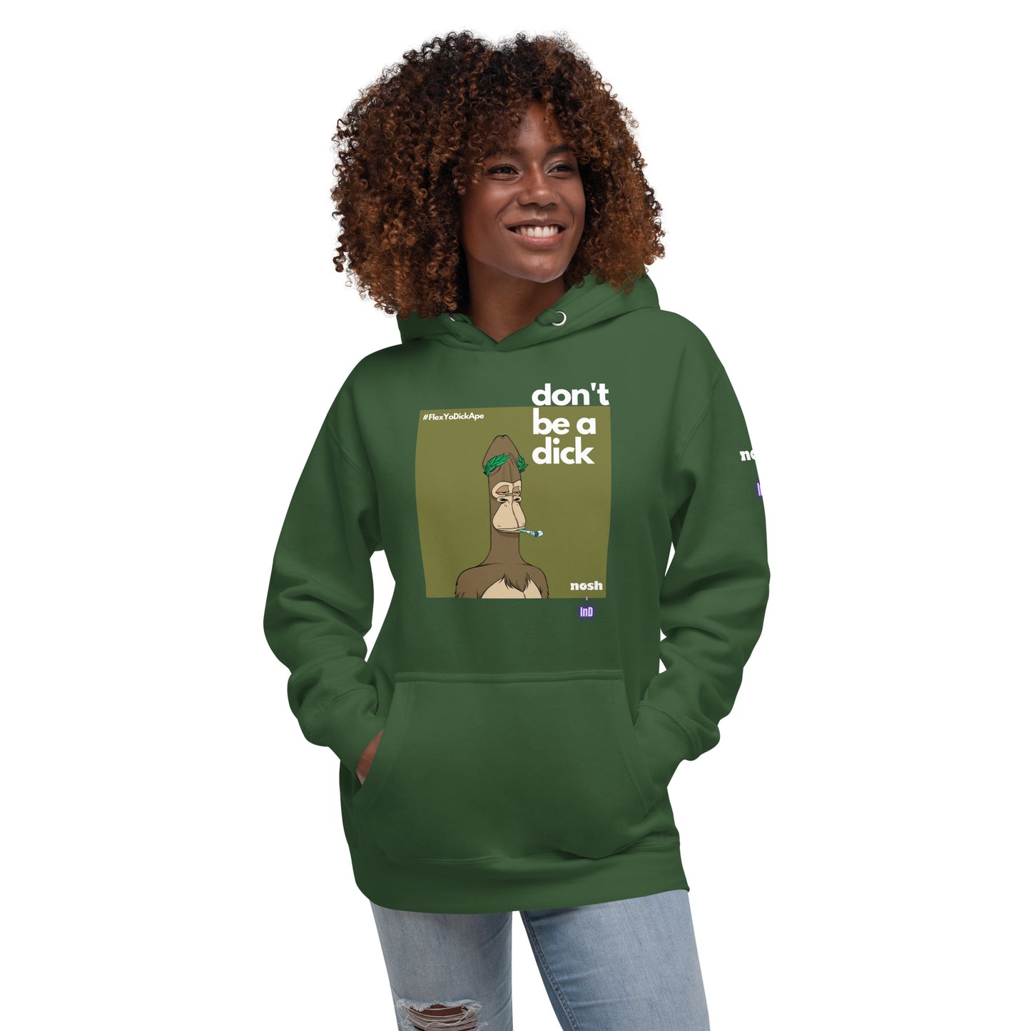 Unisex Premium Cotton Hoodie - don't be a dick #129