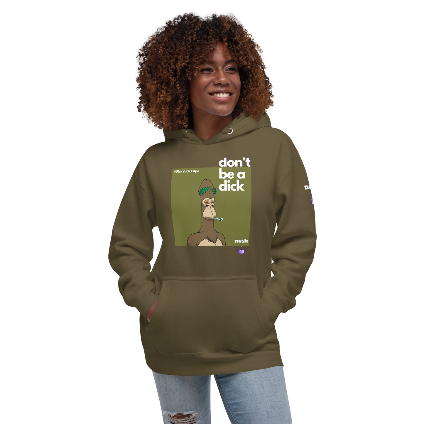 Unisex Premium Cotton Hoodie - don't be a dick #129