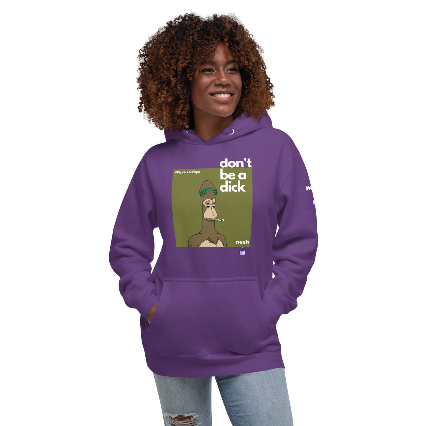 Unisex Premium Cotton Hoodie - don't be a dick #129