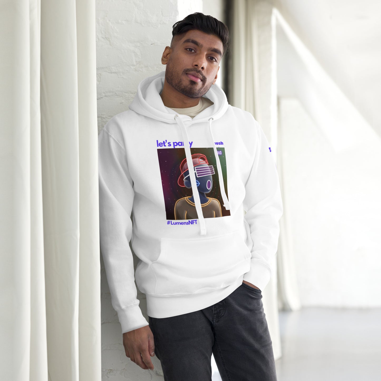 Unisex Premium Cotton Hoodie - let's party #LumensNFT #6488
